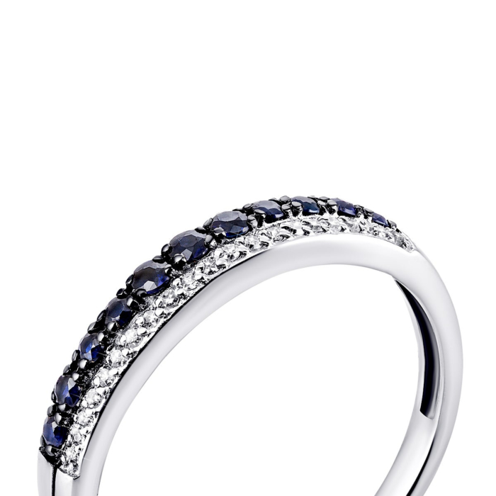 12345 Золота каблучка з діамантами і сапфірами. Артикул UG553541/02/1/10270 12345 грн19,615 12345