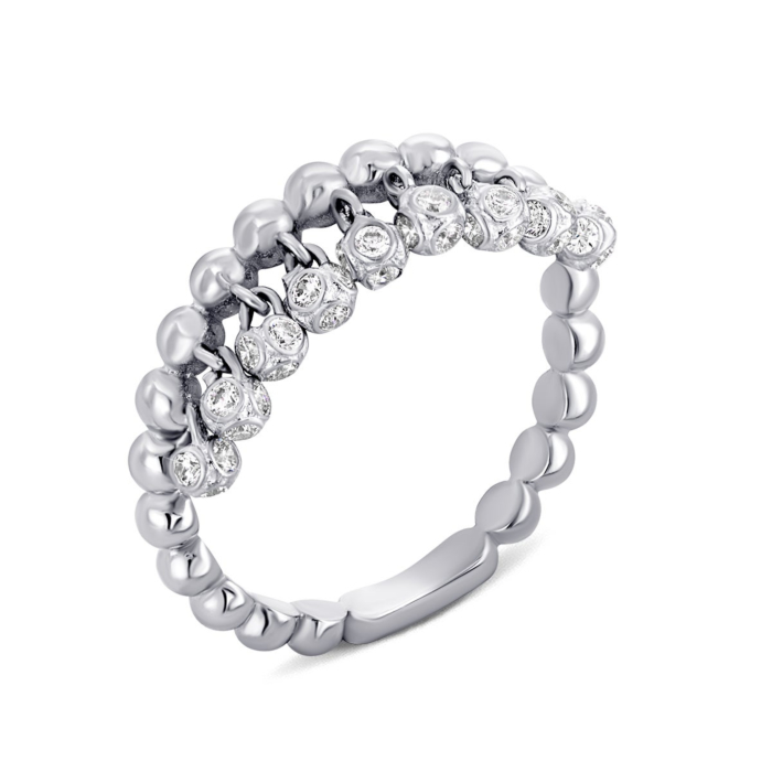 Золотое кольцо с фианитами. Артикул UG51/101/073/1