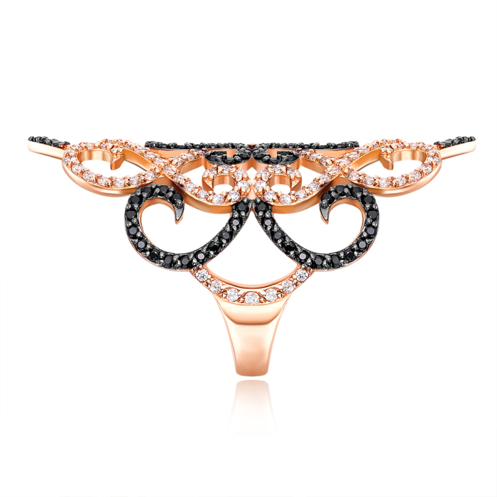 12345 Фалангова золота каблучка з фіанітами. Артикул 12048/ч 12345 грн28,160 12345