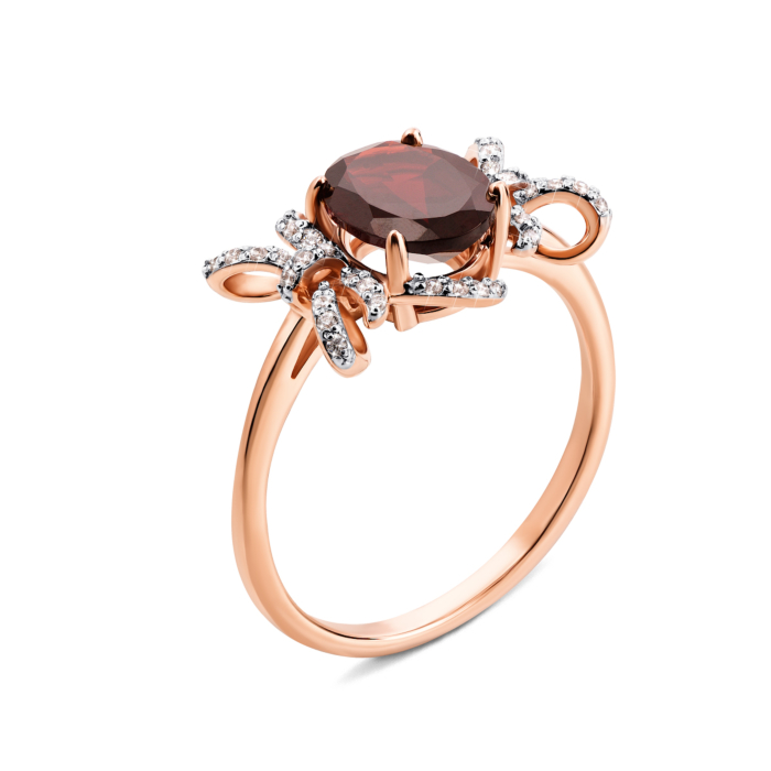 12345 Золота каблучка з гранатом і фіанітами (530213/01/1/5468) 12345 грн11,333 12345