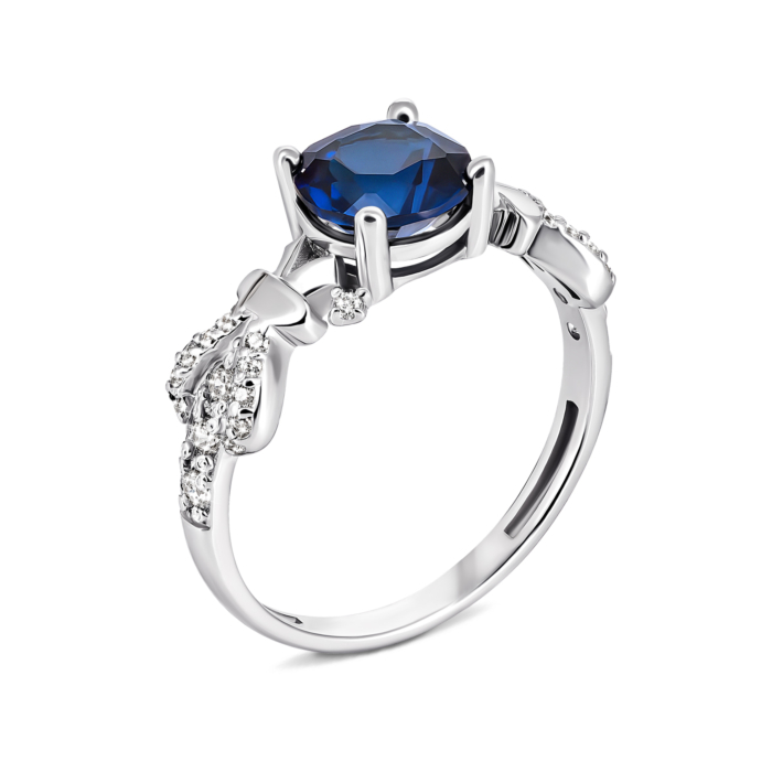 12345 Золота каблучка з сапфіром і фіанітами. Артикул UG5КД4178/1КСпф 12345 грн12,395 12345