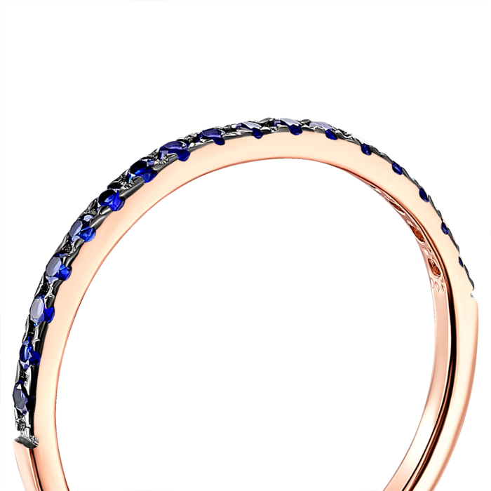 12345 Золота каблучка з синіми фіанітами. Артикул 13335/01/1/1944 12345 грн3,999 12345