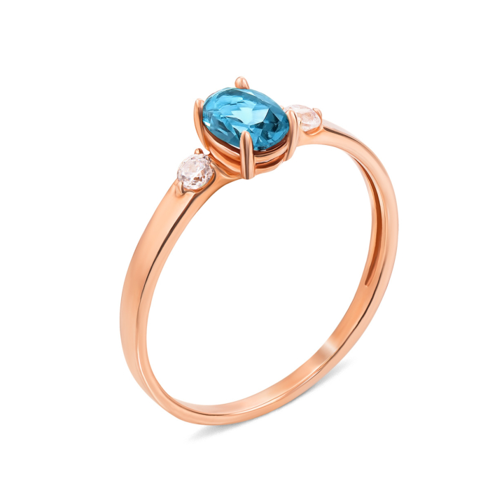 12345 Золота каблучка з топазом і фіанітами (530177/01/0/5367 (530177/топ) 12345 грн5,956 12345