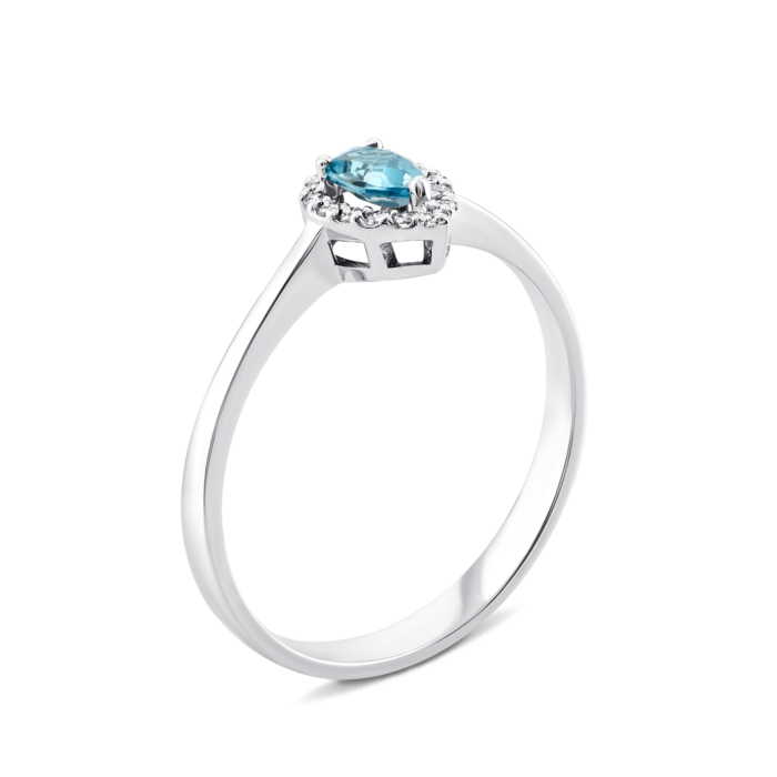 12345 Золота каблучка з топазом і фіанітами. Артикул UG5КД4031/1топ 12345 грн6,367 12345