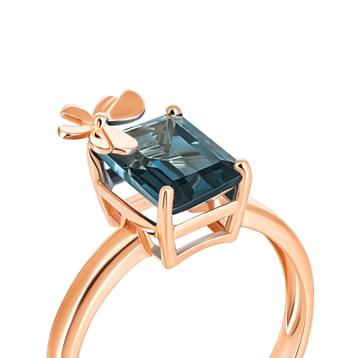 12345 Золота каблучка з лондон-топазом. Артикул UG5к400тл 12345 грн11,159 12345