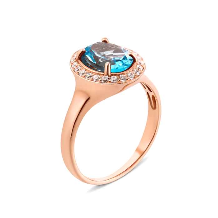 12345 Золота каблучка з топазом swiss і фіанітами (50191/01/0/5024) 12345 грн13,852 12345