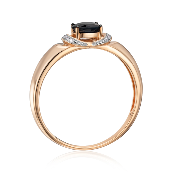 12345 Золота каблучка з діамантами і сапфіром. Артикул 53600/01/1/10362 12345 грн19,042 12345