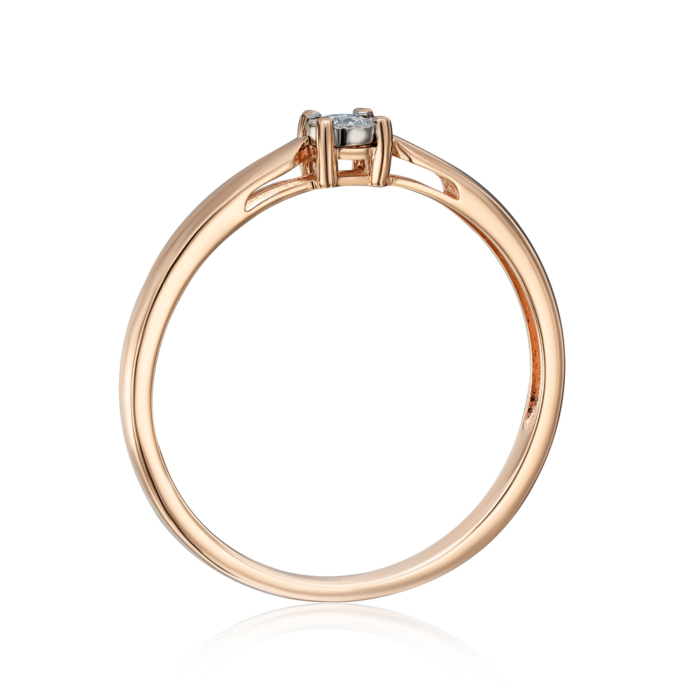 Золота каблучка з діамантом. Артикул 800088/14/3/8581