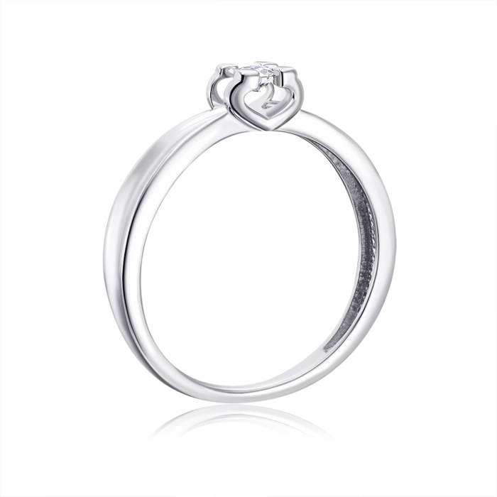 Золота каблучка з діамантом. Артикул 800115/02/1/8602