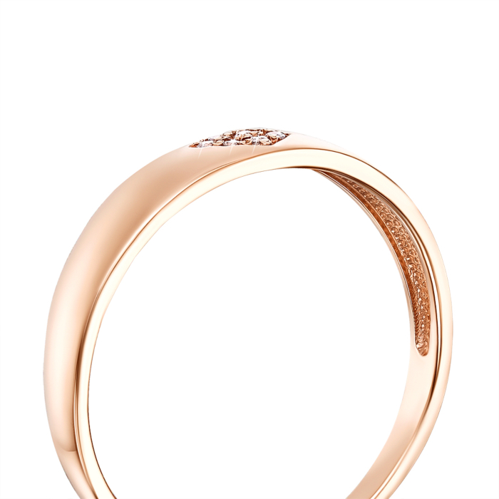 Золотое кольцо с фианитами. Артикул 12194