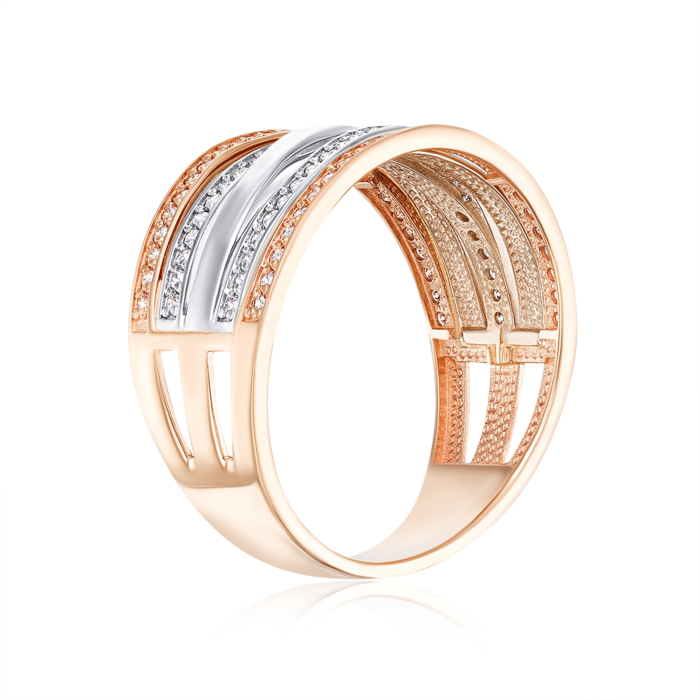 12345 Золота каблучка з фіанітами. Артикул 13845/01/1/42 12345 грн18,035 12345