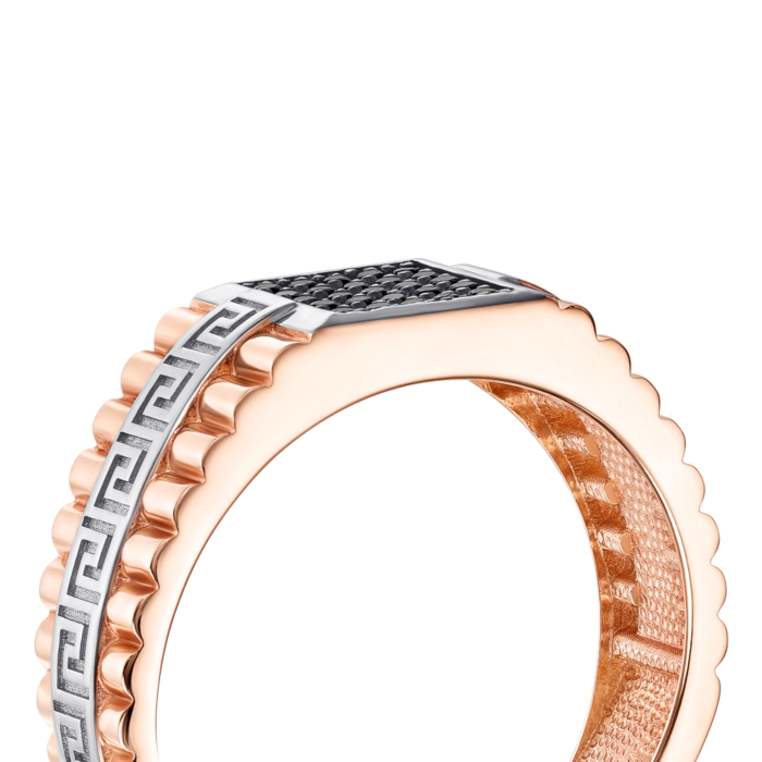 Золотое кольцо с фианитами. Артикул 19147/01/1/143