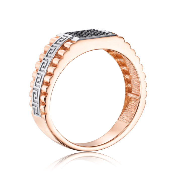 Золотое кольцо с фианитами. Артикул 19147/01/1/143