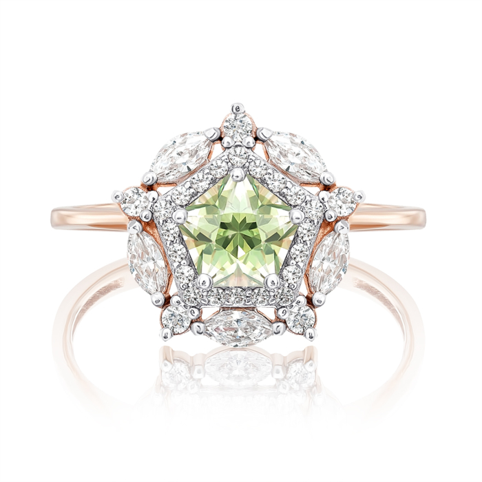 12345 Золота каблучка з фіанітами S. Артикул 13806/01/1/3138 12345 грн7,792 12345