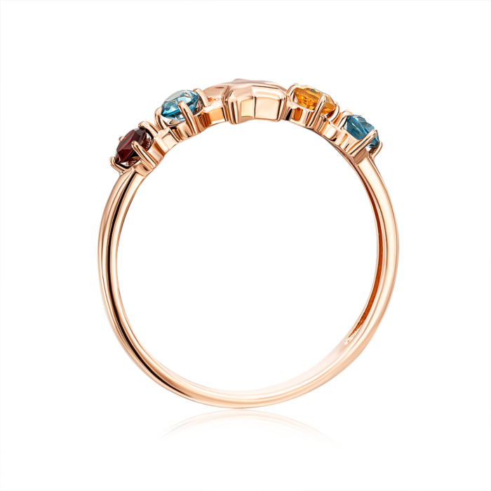 12345 Золота каблучка з міксом каменів. Артикул 530439/01/0/7562 12345 грн5,764 12345