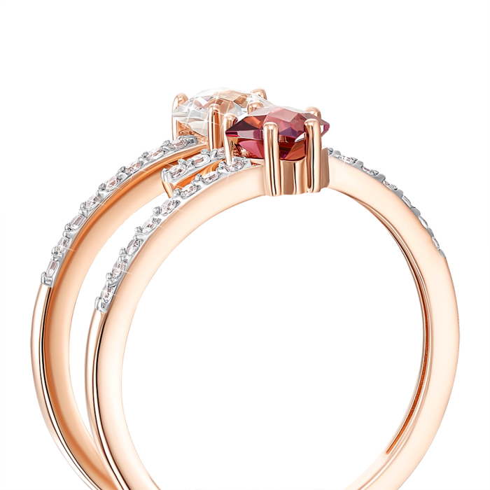 12345 Золота каблучка «Серце» з фіанітами S. Артикул 13687/01/1/2992 12345 грн8,342 12345