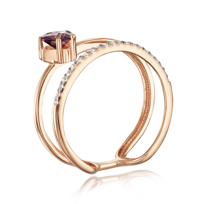 12345 Золота каблучка «Серце» з фіанітами S. Артикул 13688/01/1/2988 12345 грн7,670 12345