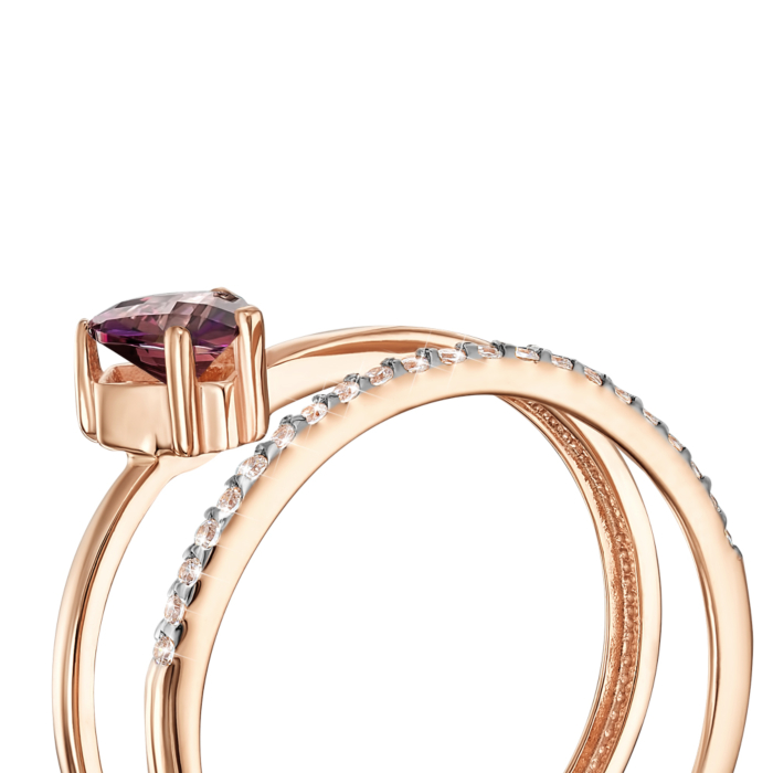 12345 Золота каблучка «Серце» з фіанітами S. Артикул 13688/01/1/2988 12345 грн7,670 12345