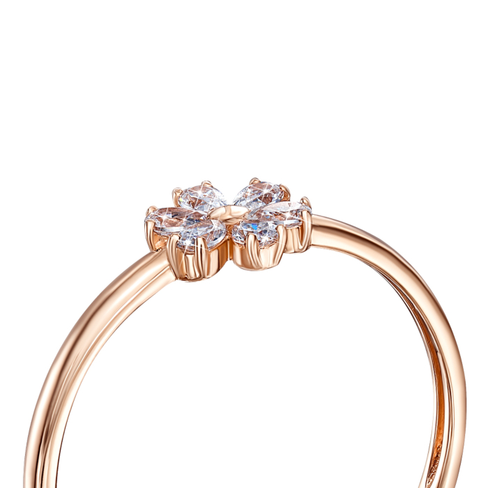 12345 Золота каблучка «Квітка» з фіанітами S. Артикул 13380/01/0/2426 12345 грн5,103 12345