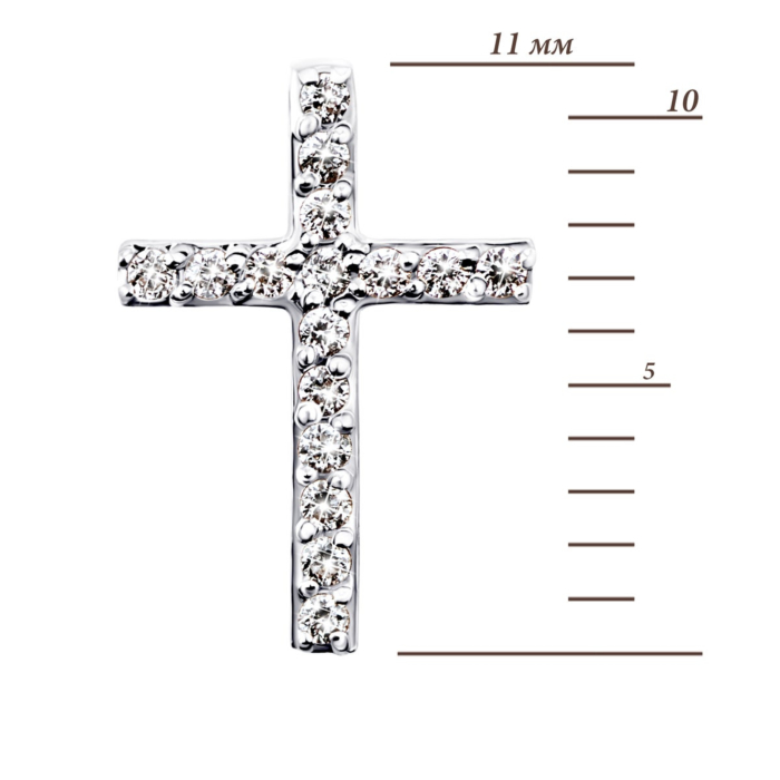 12345 Золотий хрестик з діамантами. Артикул UG5316090/1 12345 грн7,703 12345