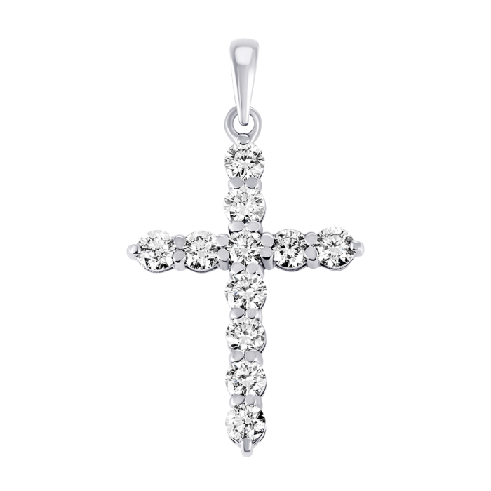 12345 Золотий хрестик з діамантами. Артикул UG551928/02/1/8011 12345 грн93,120 12345