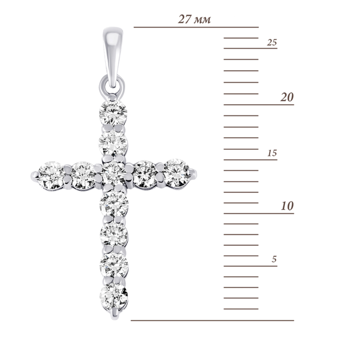 12345 Золотий хрестик з діамантами. Артикул UG551928/02/1/8011 12345 грн93,120 12345