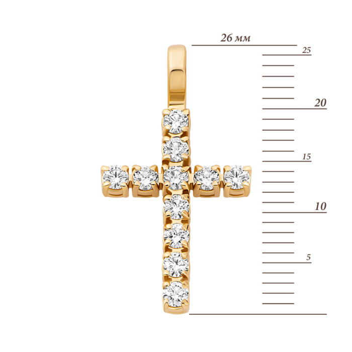 12345 Золотий хрестик з діамантами.Артикул UG5G100Ж 12345 грн166,470 12345