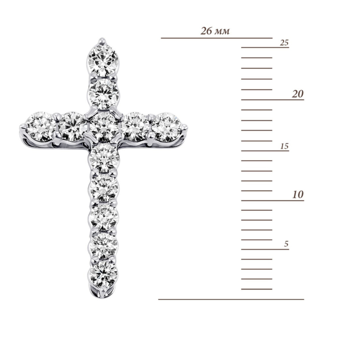 12345 Золотий хрестик з діамантами. Артикул UG5Крz7163/1 12345 грн106,988 12345