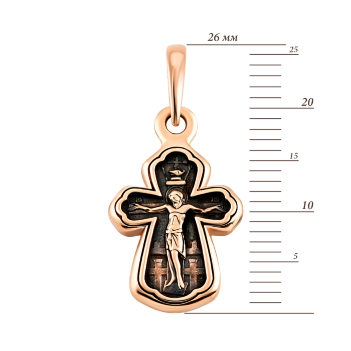 12345 Золотий хрестик. Розп'яття Христове.Артикул UG5300782410101 12345 грн8,742 12345