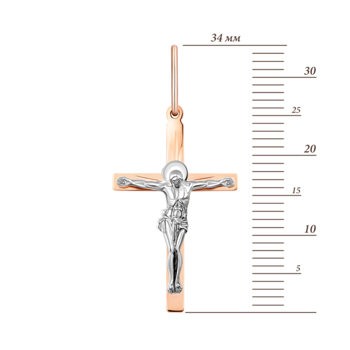12345 Золотий хрестик. Розп'яття Христове.Артикул UG5513100 12345 грн3,422 12345