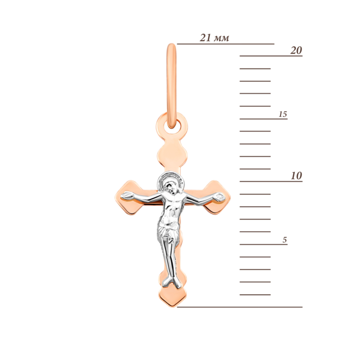 12345 Золотий хрестик. Розп'яття Христове.Артикул UG5518400 12345 грн1,443 12345