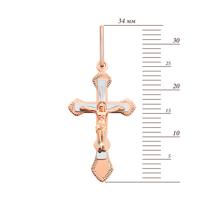 12345 Золотий хрестик. Розп'яття Христове.Артикул UG5528801 12345 грн4,288 12345