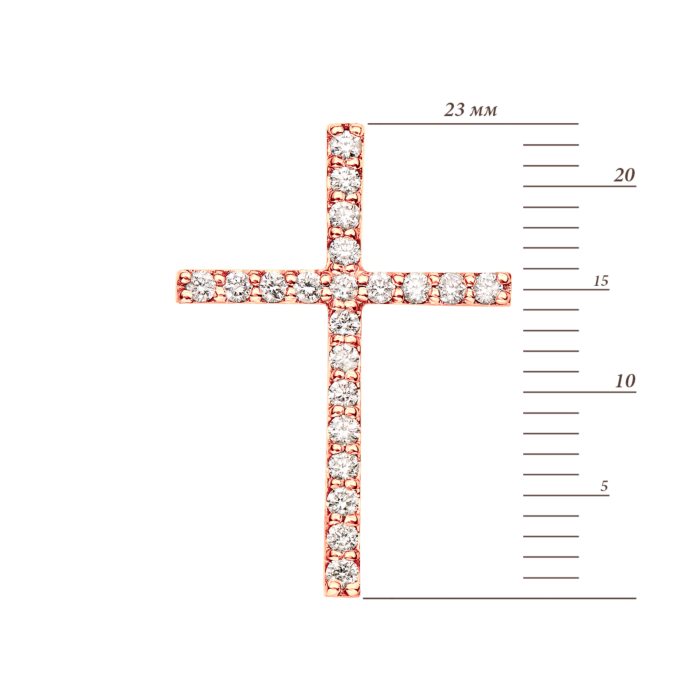 12345 Золотий хрестик з діамантами. Артикул 51922/1,5 12345 грн33,292 12345