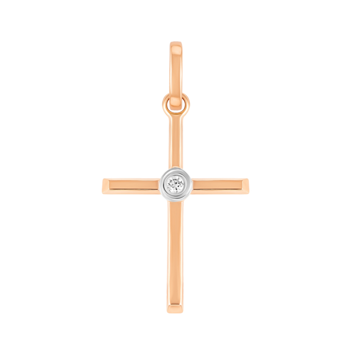 12345 Золотий хрестик з діамантом. Артикул UG5ПМ0004 12345 грн5,174 12345