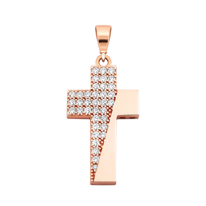 12345 Золотий хрестик з фіанітами.Артикул UG53011021201 12345 грн8,217 12345