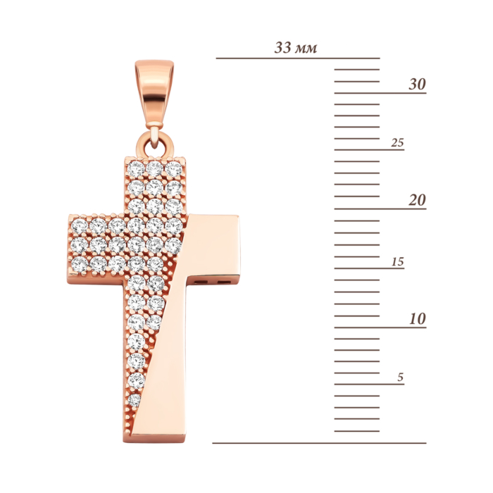 12345 Золотий хрестик з фіанітами.Артикул UG53011021201 12345 грн8,217 12345