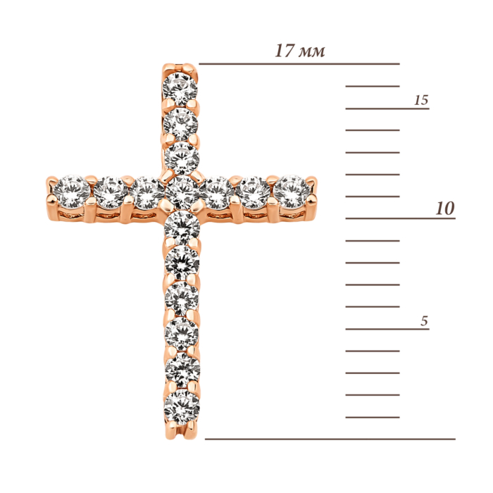 12345 Золотий хрестик з фіанітами.Артикул UG5310833210101 12345 грн3,464 12345