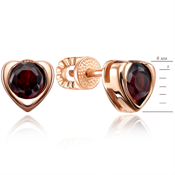 12345 Золоті пусети з гранатом. Артикул 540072/01/0/5025 12345 грн10,519 12345