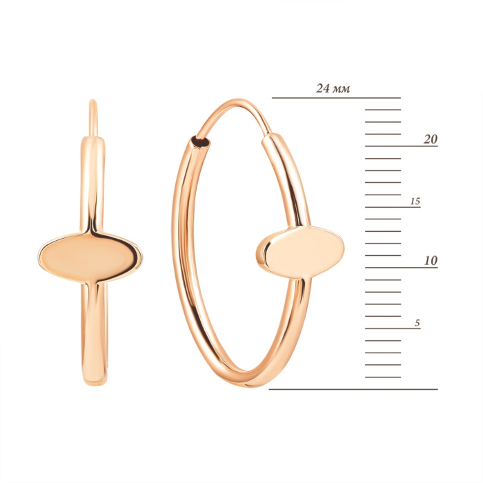 12345 Золоті сережки-конго. Артикул UG52/40/025 12345 грн8,744 12345