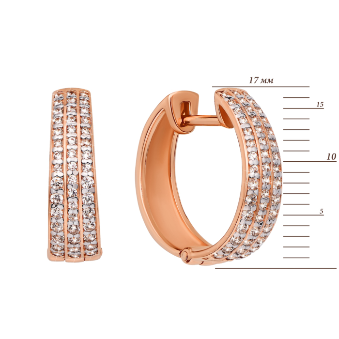 12345 Золоті сережки-конго з фіанітами (21821/01/1/36) 12345 грн15,095 12345