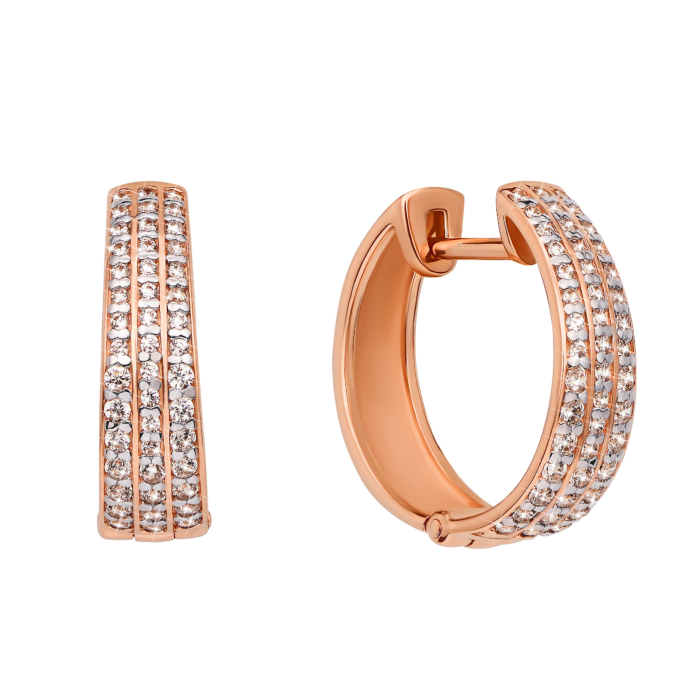 12345 Золоті сережки-конго з фіанітами (21821/01/1/36) 12345 грн15,095 12345