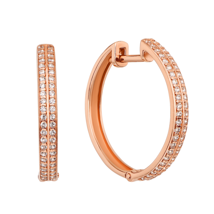 Золотые серьги-конго с фианитами (21822-2.3/01/0/1)