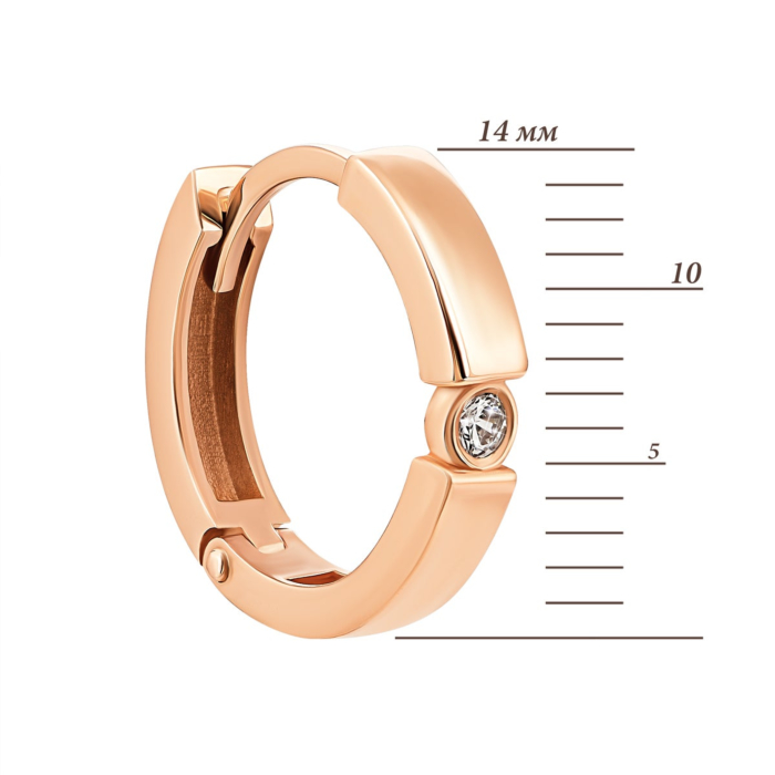 12345 Золоті сережки-конго з фіанітами Royal Zirconia.Артикул UG5С4263Royal 12345 грн12,171 12345