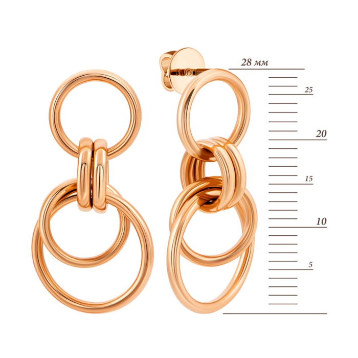 12345 Золоті сережки-підвіски. Артикул UG52/50/318 12345 грн12,834 12345