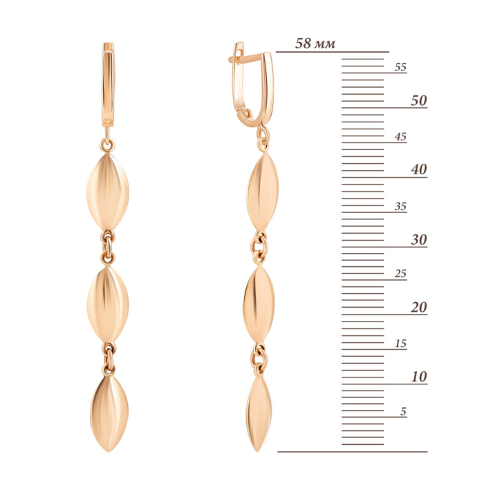 12345 Золоті сережки-підвіски. Артикул UG52/10/064 12345 грн8,990 12345