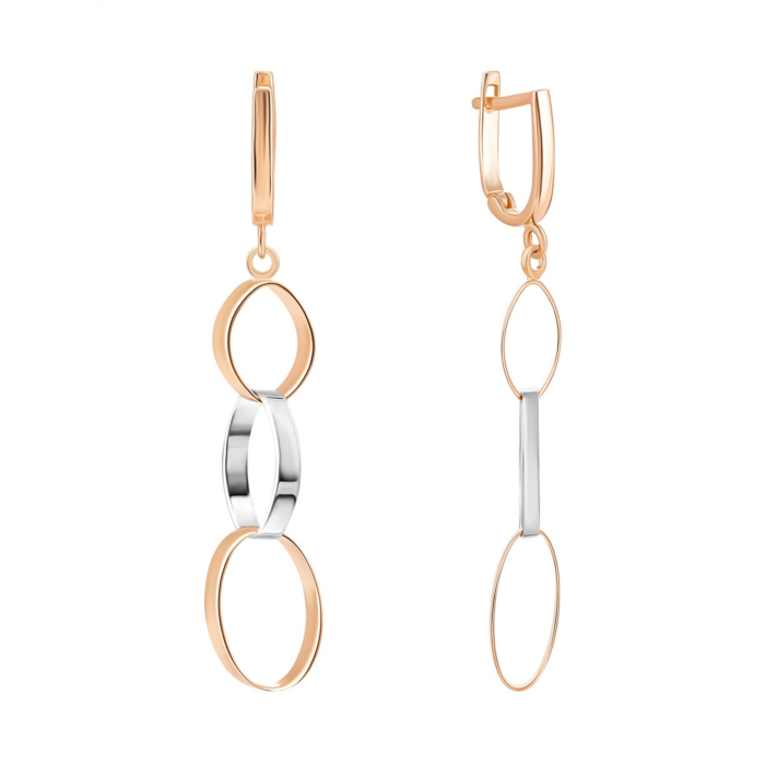 12345 Золоті сережки-підвіски. Артикул UG52/10/138 12345 грн11,636 12345