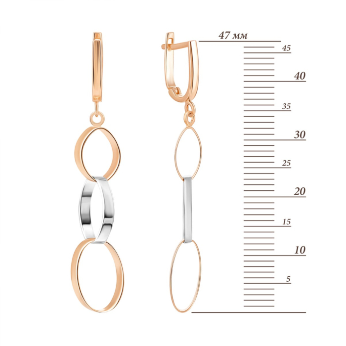 12345 Золоті сережки-підвіски. Артикул UG52/10/138 12345 грн11,636 12345