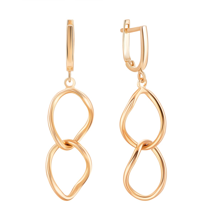 12345 Золоті сережки-підвіски. Артикул UG52/10/249 12345 грн12,150 12345