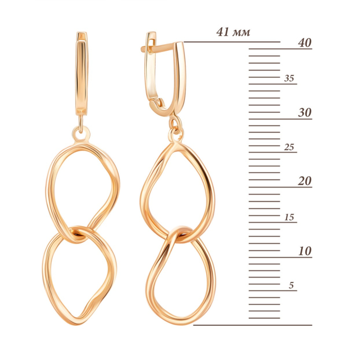 12345 Золоті сережки-підвіски. Артикул UG52/10/249 12345 грн12,150 12345