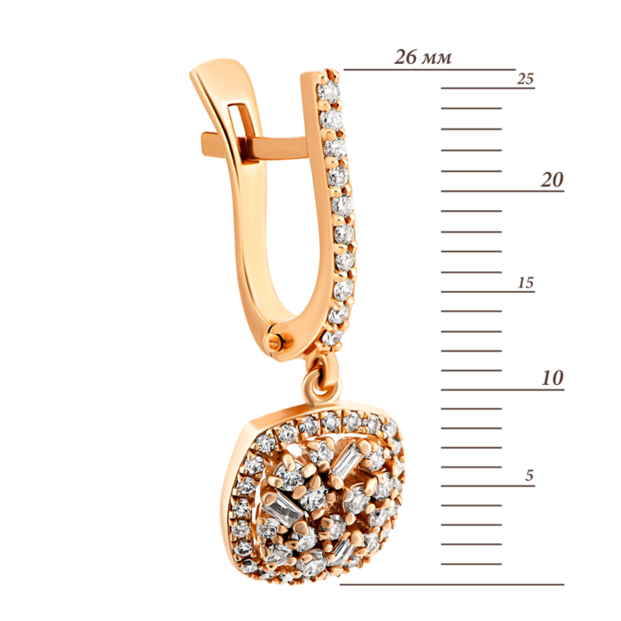 12345 Золоті сережки-підвіски з діамантами.Артикул UG5111512401 бр 12345 грн95,738 12345